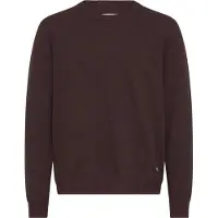 Blend Rundhalspullover "Pullover", Herren, Gr. XXL, rot (winetasting), Strick, Obermaterial: 100% Polyester, unifarben, regular fit normal, Rundhals, Bündchen, Pullover Rundhalspullover, Kunstfaser