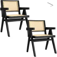 TecTake Armlehnstuhl Lissy Boho-Stil 59 x 56,5 x 82,5 cm, Belastbarkeit 120 kg