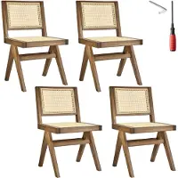 TecTake Holzstuhl Lissy Boho-Stil 48,5 x 53,5 x 83 cm, Belastbarkeit 120 kg