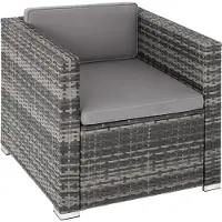 TecTake Rattansessel Lignano widerstandsfähig 70 x 69 x 65cm