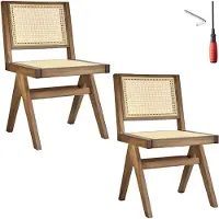 TecTake Holzstuhl Lissy Boho-Stil 48,5 x 53,5 x 83 cm, Belastbarkeit 120 kg
