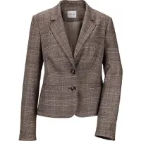 MADELEINE Glencheckblazer mit Stretchkomfort in cappuccino / taupe | Gr.: 42