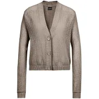 MADELEINE Strickjacke "Strickjacke Kurze Ajour-Strickjacke mit Knöpfen"