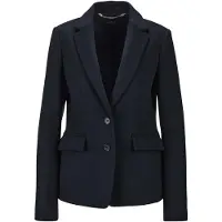 MADELEINE Longblazer "Blazer Blazer aus reiner Wolle", Damen, Gr. 36, blau (marine), Obermaterial: 100% Wolle WO., Modern, normal, Blazer Longblazer