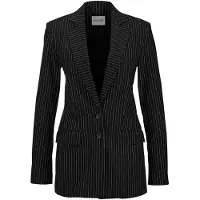 MADELEINE Eleganter, taillierter Blazer in schwarz / wollweiß | Gr.: 44