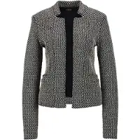 MADELEINE Moderner Jerseyblazer mit Struktur in schwarz / wollweiß | Gr.: 38