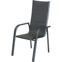 Primaster Stapelstuhl Fano anthrazit witterungsbeständig schnelltrocknend 59,5x65x110 cm