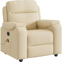 Syfax Massagesessel Creme Stoff