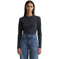 Marc o'polo Marc OPolo DENIM Langarmshirt Rundhalsausschnitt, slim fit, Bio-Baumwolle