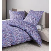 Janine Design Mako-Satin-Bettwäsche-Garnitur moments 98121 Farbe lila bunt Größe 135x200+80x80