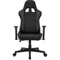 Sense7 Spellcaster black and blue fabric armchair