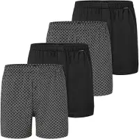 Schiesser Herren Jersey-Boxershorts, 4er Pack - 4Pack Boxershorts, Baumwolle, einfarbig