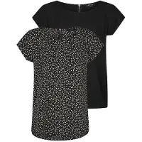 DENIMFY T-Shirt DFAda 2er Pack in Schwarz | Gr.: L