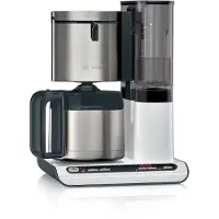 Bosch TKA8A681, Filterkaffeemaschine, 1,1 l, Gemahlener Kaffee, 1100 W, Schwarz, Edelstahl, Weiß