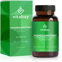Vitabay Magnesiumcitrat 200 mg vegan hochdosiert Tabletten 180 St
