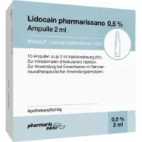 Medphano Lidocain pharmarissano Ampulle 0,5% 2 ml Inj.-Lsg. 10x2 Injektionslösung