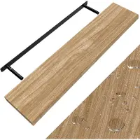 Casaria Wandplank Zwevend Hout Bevestiging 15kg Belastbaar Eiken 110 cm