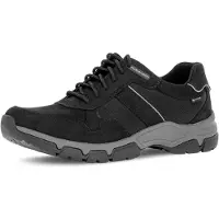 Pius Gabor Herren Sneaker Low, Männer Schnürschuhe,Gore TEX,Wechselfußbett,Strassenschuhe,Schnuerung,lace-up Shoes,Black,44.5 EU / 10 UK