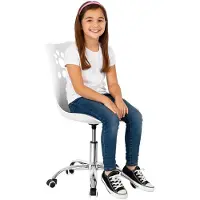 Springos Bürostuhl - - 2025 - Ergonomisch - Höhenverstellbar - Kunstleder auf Rollen