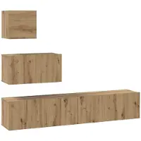 vidaXL TV-Schrankset 4 stk. Artisan-Eiche Holzwerkstoff