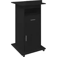 vidaXL Podium Schwarz Eichen-Optik Holzwerkstoff 55 x 55 x 107 cm