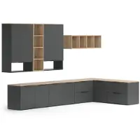 Vicco Wohnwand Wido Anthrazit 9 Teile, Model 49804