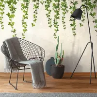 Profhome 382391-GU Fototapete Floral Matt Grün Grau 3,71 m x 2,8 m 0,53 m x 20,10 m 10,39 m2 Grün