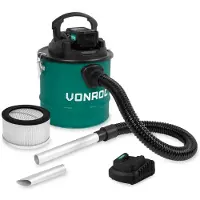 Vonroc Aschesauger 20V - 4.0Ah - 12L Tank | Inkl. Akku und Schnellladegerät