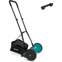 Vonroc Handrasenmäher - Rasenmäher manuell 30cm breit - Spindelmäher