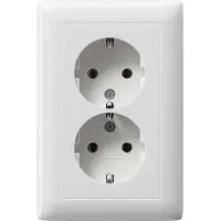 Gira Steckdose 2f rws glz Standard 55 UP IP20 VP