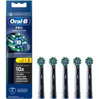 Oral-B - Pro Cross Action Toothbrush Heads - Black - 5 Counts