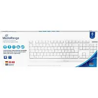 MediaRange MROS110, Volle Größe (100%), Kabelgebunden, USB, QWERTZ, Weiß