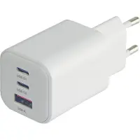 QuatPower USB-Ladegerät P816, 65 W, 3-fach, 2 x USB-C, 1 x USB-A, weiss