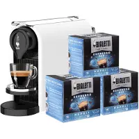 Bialetti Gioia Plus, Pad-Kaffeemaschine, 0,5 l, Kaffeekapsel, 1200 W, Schwarz, Silber, Weiß