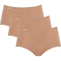 Sloggi Midislip "24/7 Cotton" 3er Pack, Spitze, blickdicht, weiche Baumwollmischung