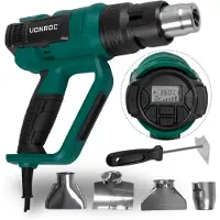 Vonroc Heißluftpistole 2000W | Mit LCD-Anzeige und 60 Heizstufen (50°C - 650°C)