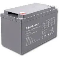 Qoltec AGM Batterie | 12V | 100Ah | 28,1kg | Wartungsfrei | Leistungsstark | LongLife | für USV, Wohnmobil, Boot, Heizung