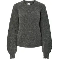 Y.A.S Y.a.s. Damen Pullover & Cardigans Yasjohi Ls Wool Blend Pullover - Donkergrijs - Größe S