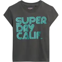 Superdry Retro Glitter Logo Cap Kurzarm-t-shirt