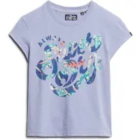 Superdry Floral Scripted Kurzarm-t-shirt