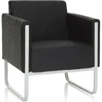 Hjh OFFICE ARUBA STEP | 1-Sitzer - Lounge Sofa Schwarz
