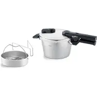 Fissler Vitaquick Premium 602-210-02-070-0 Schnellkochtopf mit Dämpfeinsatz, 18 cm, 2,5 L