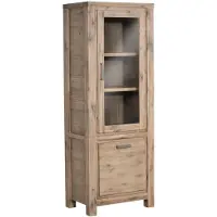 Woodford Vitrine Borneo , holzfarben , Maße (cm): B: 67 H: 180 T: 45.0