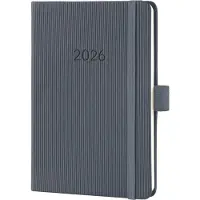 Sigel Wochenkalender 2026 C2667 1W/2S dunkelgrau 15.1x10.8cm