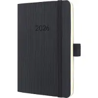Sigel Wochennotiz-Kalender 2026 C2625 1W/2S schwarz 14x9.3cm