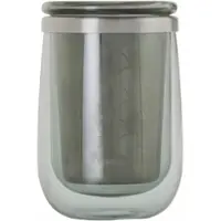 AdHoc Teeglas mit Filter Fusion Grau 400 ml (2-teilig)