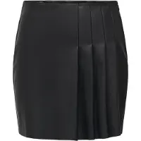 ONLY Lederimitatrock "ONLARTZY LIFE HW FAUX LEA PLE SKIRT PNT", Damen, Gr. XS (34), schwarz, Web, Obermaterial: 100% Polyester, unifarben, kurz, Röcke Lederimitatrock