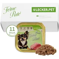 Lyra 11 x 150 g Lecker.Pet Josie's Feine Paté Reich an Kalb Hundefutter Nassfutter Vollnahrung 11x150 Futter