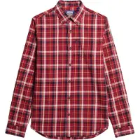 Superdry für Herren. M4010737A Bio-Baumwollhemd aus rot karierter Vintage-Baumwolle (S), Lässig, Langarm, Bio-Baumwolle, Nachhaltig