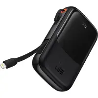 Baseus Externer Akku Qpow Pro, 20000 mAh, 20 W, QC + PD, 1 x Lightning, 1 x USB-A, 1 x USB-C, Schwarz PPQD040001